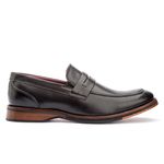 Sapato Masculino Loafer Sola De Couro com Borracha Absolut Preto