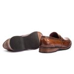 Sapato Masculino Loafer Sola De Couro com Borracha Look Caramelo
