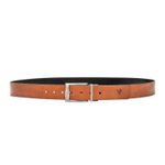 Cinto Masculino em Couro Dupla Face 4 Cm Largura - Preto / Caramelo