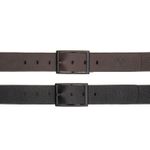Cinto Casual Em Couro Dupla Face 4 cm largura Preto / Café