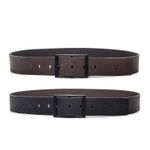 Cinto Casual Em Couro Dupla Face 4 cm largura Preto / Café
