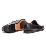 Sapato Mocassim Em Couro Sola De Couro com Antiderrapante Absolut Preto