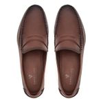 Sapato Mocassim Em Couro Sola De Couro com Antiderrapante Absolut Castanho