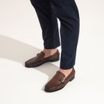 Sapato Mocassim Argentino Em Couro Sola De Couro Com Absolut Castanho