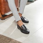 Sapato Mocassim Argentino Em Couro Sola De Couro Absolut Preto