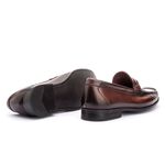 Sapato Masculino Mocassim Em Couro Absolut Castanho