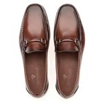 Sapato Masculino Mocassim Em Couro Absolut Castanho