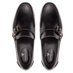 Mocassim Em Couro Absolut Preto Sola de Borracha