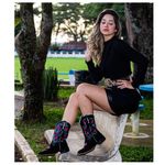 Bota Texana Feminina Bico Quadrado