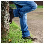 Botina Texana Masculina Café Prata 