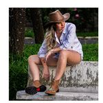Botina Texana Feminina Bege 