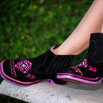 Botina Texana Feminina Tribal Jump Rosa
