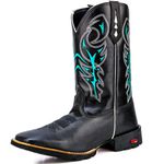 Bota Texana Masculina Preta com Verde