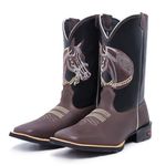 Bota Texana Masculina Bico Quadrado 