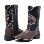 Bota Texana Masculina Bico Quadrado 