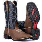 Bota Texana Masculina Tribal Azul