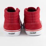 Tênis Randall Lona Camurça Hi Top - Vermelho
