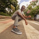 Tênis Randall Lona Casual Style - Chumbo
