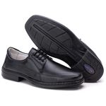 Sapato Comfort Masculino Em Couro Preto 001SE