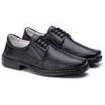 Sapato Comfort Masculino Em Couro Preto 001SE