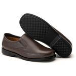 Sapatilha Comfort Masculino em Couro Café 1000