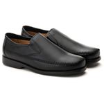 Sapatilha Comfort Masculino em Couro Preto 1000