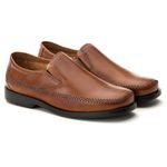 Sapatilha Comfort Masculino em Couro Whisky 1000