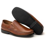 Sapatilha Comfort Masculino em Couro Whisky 1000