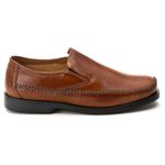 Sapatilha Comfort Masculino em Couro Whisky 1000