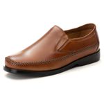Sapatilha Comfort Masculino em Couro Whisky 1000
