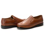 Sapatilha Comfort Masculino em Couro Whisky 1000