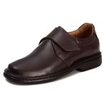 Sapato Comfort Masculino Em Couro Café 2003