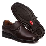 Sapato Comfort Masculino Em Couro Café 2003