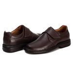 Sapato Comfort Masculino Em Couro Café 2003