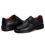 Sapato Comfort Masculino Em Couro Preto 2003