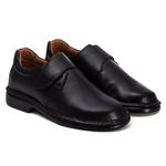 Sapato Comfort Masculino Em Couro Preto 2003