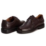 Sapato Comfort Masculino Em Couro Café 2004