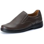Sapato Comfort Masculino em Couro Café 2005