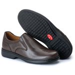 Sapato Comfort Masculino em Couro Café 2005