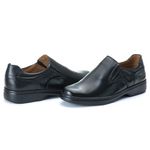 Sapato Comfort Masculino em Couro Preto 2005