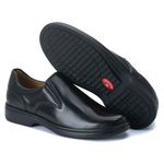 Sapato Comfort Masculino em Couro Preto 2005