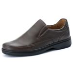 Sapato Comfort Masculino em Couro Café 2007