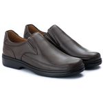 Sapato Comfort Masculino em Couro Café 2007