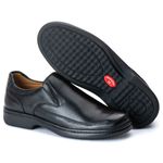Sapato Comfort Masculino em Couro Preto 2007