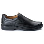 Sapato Comfort Masculino em Couro Preto 2007