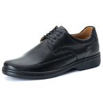 Sapato Comfort Masculino em Couro Preto 2008