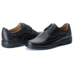 Sapato Comfort Masculino em Couro Preto 2008