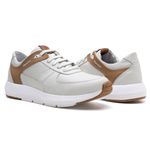 Tênis Sneaker Masculino Comfort Gelo/Caramelo 9002
