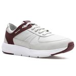 Tênis Sneaker Masculino Comfort Gelo/Bordo 9002
