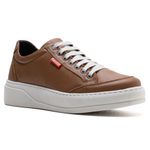 Tênis Couro Masculino Comfort Caramelo 3026